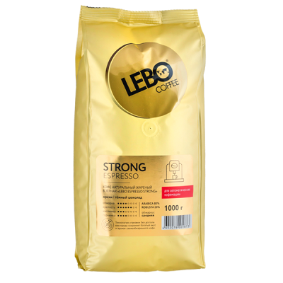 кофе LEBO STRONG ESPRESSO 1 кг зерно 1/5