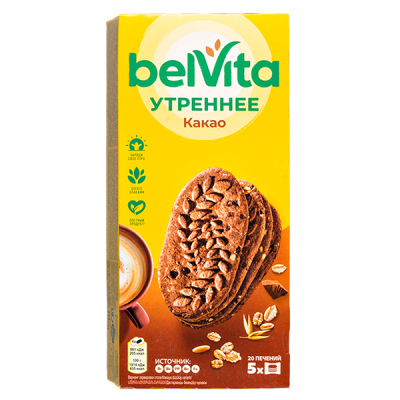 печенье BELVITA КАКАО 225 г 1/20 печенье BELVITA КАКАО 225 г 1/20
