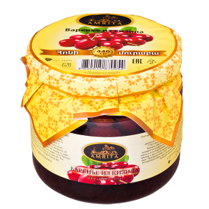 варенье AMRITA из кизила 440 г 1/12 варенье AMRITA из кизила 440 г 1/12