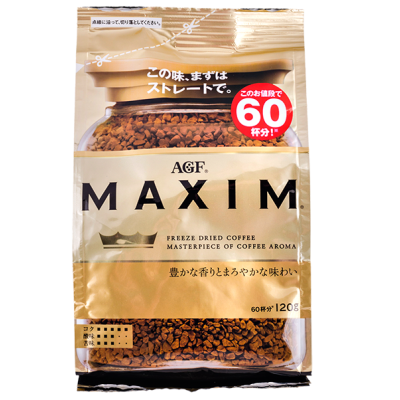 кофе AGF MAXIM GOLD растворимый 120 г м/у