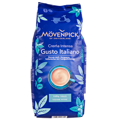 кофе MOVENPICK GUSTO ITALIANO 1 кг зерно 1/4