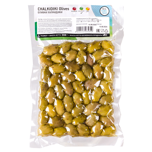 оливки EL GREKO CHALKIDIKI c косточкой 200 г м/у 1/12
