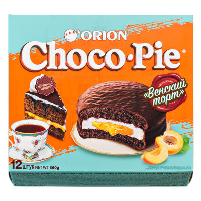 печенье ORION Choco-Pie Венский Торт 360 г 1/8 печенье ORION Choco-Pie Венский Торт 360 г 1/8