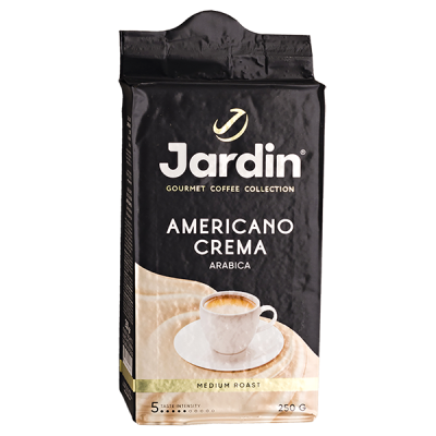 кофе JARDIN Americano Crema 250 г молотый 1/12 кофе JARDIN Americano Crema 250 г молотый 1/12
