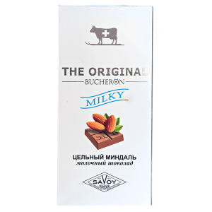 шоколад THE ORIGINAL Молочный с миндалем 90 г 1/10 шоколад THE ORIGINAL Молочный с миндалем 90 г 1/10