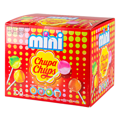 карамель Чупа-Чупс MINI Ассорти 6 г 1/100