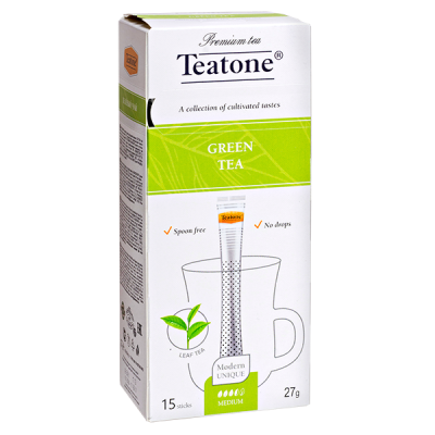 чай TEATONE 'GREEN' 15 стиков 1/12