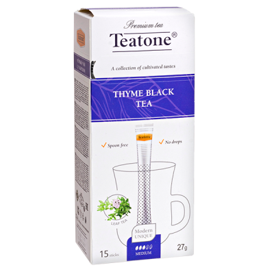 чай TEATONE 'THYME BLACK' 15 стиков 1/12