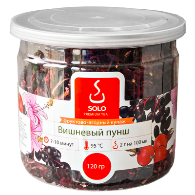 чай SOLO Вишневый пунш 120 г пл/б 1/12