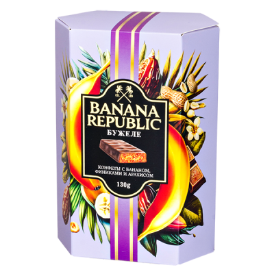 конфеты BANANA REPUBLIC БУЖЕЛЕ с бананом, финиками и арахисом 130 г 1/10