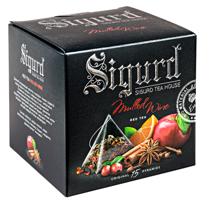 чай SIGURD 'MULLED WINE' 15 пирамидок/саше-конверт 1/8