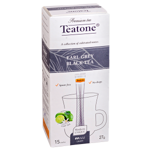 чай TEATONE 'EARL GREY BLACK' 15 стиков 1/12