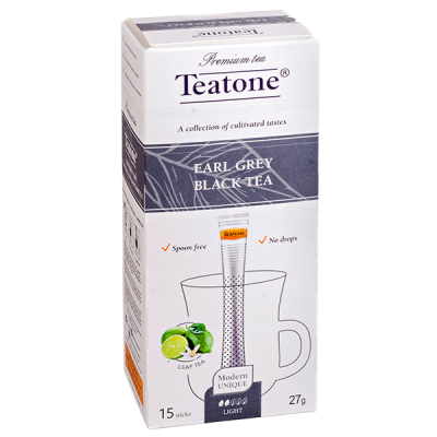 чай TEATONE 'EARL GREY BLACK' 15 стиков 1/12