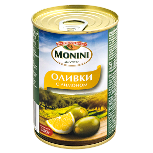 оливки MONINI с лимоном 300 г ж/б 1/12 оливки MONINI с лимоном 300 г ж/б 1/12