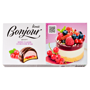 десерт BONJOUR со вкусом ягод 232 г 1/9 десерт BONJOUR со вкусом ягод 232 г 1/9