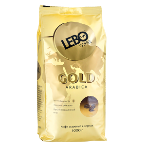 кофе LEBO GOLD ARABIKA 1 кг зерно 1/5