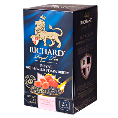 чай RICHARD 'ROYAL GOJI & WILD STRAWBERRY' 25 пакетиков 1/12