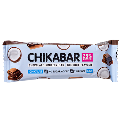 Батончик CHIKALAB глазированный CHIKABAR Coconut 60 г 1/20