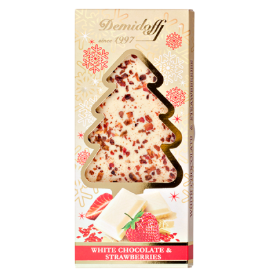 шоколад A&A Demidoff ЕЛКА White Strawberries 80 г 1/10 шоколад A&A Demidoff ЕЛКА White Strawberries 80 г 1/10