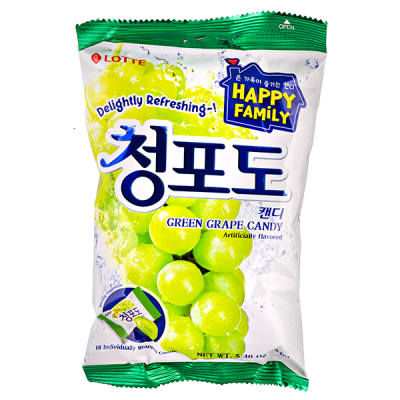 карамель леденцовая LOTTE Green Grape Candy 153 г 1/20