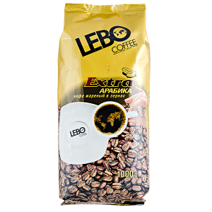 кофе LEBO EXTRA ARABIKA 1 кг зерно 1/5