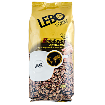 кофе LEBO EXTRA ARABIKA 1 кг зерно 1/5