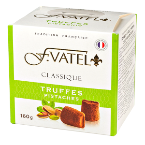 конфеты F.VATEL Трюфель с кусочками фисташки 160 г 1/12 конфеты F.VATEL Трюфель с кусочками фисташки 160 г 1/12