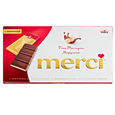 шоколад MERCI Marzipan 112 г 1/15