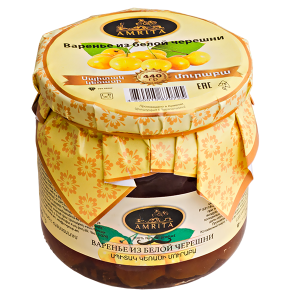 варенье AMRITA из белой черешни 440 г 1/12 варенье AMRITA из белой черешни 440 г 1/12