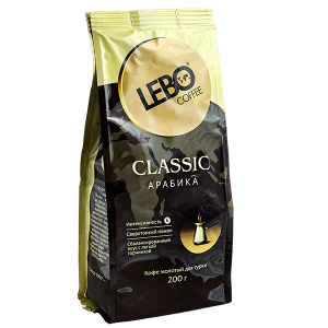 кофе LEBO CLASSIC ARABICA для турки 200 г молотый 1/12 кофе LEBO CLASSIC ARABICA для турки 200 г молотый 1/12