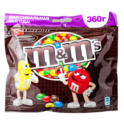 драже М&М's с молочным шоколадом 360 г 1/14