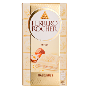 шоколад FERRERO ROCHER WHITE Hazelnut 90 г 1/8