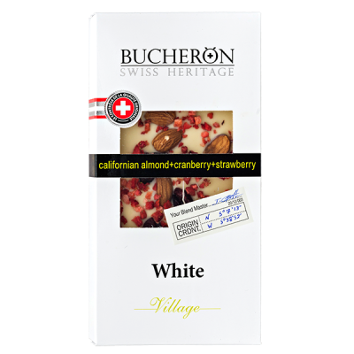 шоколад BUCHERON VILLAGE Белый Миндаль Клюква Клубника 85 г 1/10