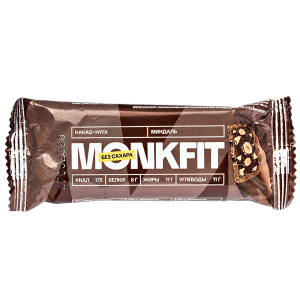 Батончик MONKFIT глазированный Какао Нуга-Миндаль 40 г 1/20