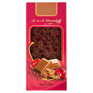 шоколад A&A Demidoff Молочный с вишней 80 г 1/10