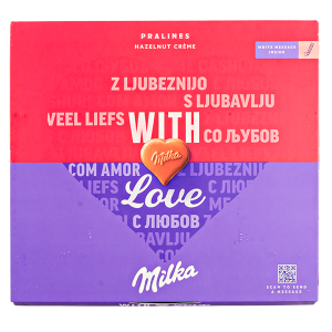 конфеты Милка WITH Love ореховый крем 110 г 1/10