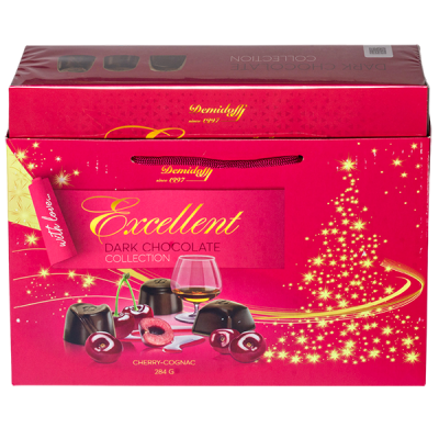 конфеты A&A Demidoff EXCELLENT Cherry-Cognac 284 г 1/10 конфеты A&A Demidoff EXCELLENT Cherry-Cognac 284 г 1/10