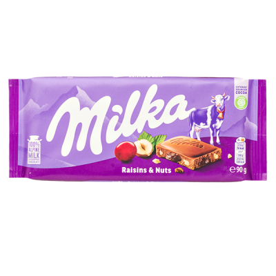 шоколад Милка Raisins & Nuts 90 г 1/23