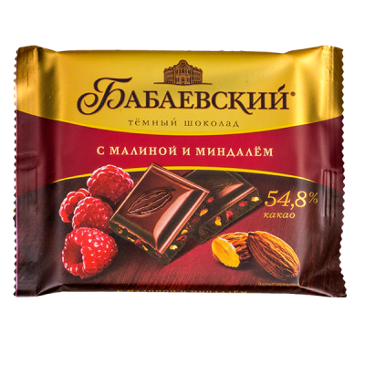 шоколад Бабаевский Темный с Малиной и Миндалем 70 г 1/20