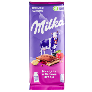 шоколад Милка Миндаль и Лесные Ягоды 80 г 1/20