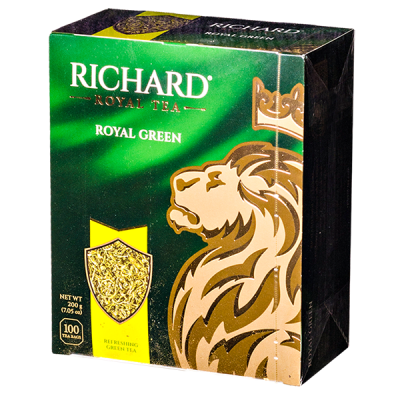 чай RICHARD 'ROYAL GREEN' 100 пакетиков 1/6 чай RICHARD 'ROYAL GREEN' 100 пакетиков 1/6