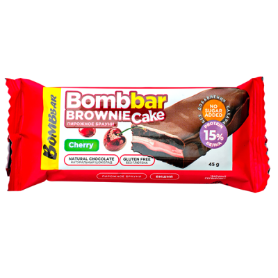 Пирожное Bombbar BROWNIE Cake Cherry 45 г 1/20