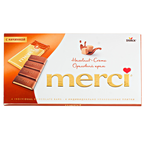 шоколад MERCI Hazelnut-Creme 112 г 1/15