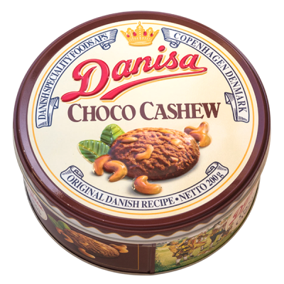 печенье DANISA Choco Cashewl 200 г ж/б 1/18 печенье DANISA Choco Cashewl 200 г ж/б 1/18