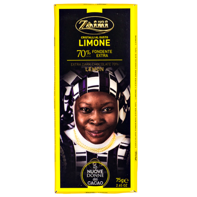 шоколад ZAINI EXTRA DARK 70% Lemon 75 г 1/12