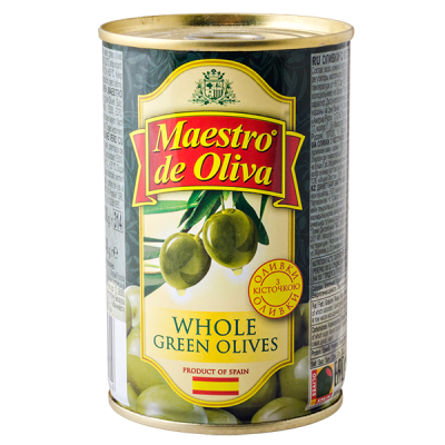 оливки MAESTRO d'O с косточкой 300 г ж/б 1/12