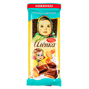 шоколад Аленка печенье и карамель 87 г 1/10