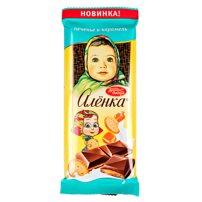 шоколад Аленка печенье и карамель 87 г 1/10