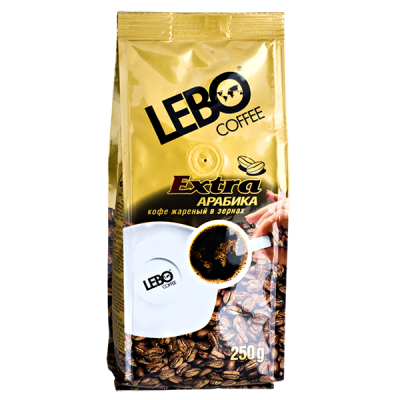 кофе LEBO EXTRA ARABIKA 250 г зерно 1/20