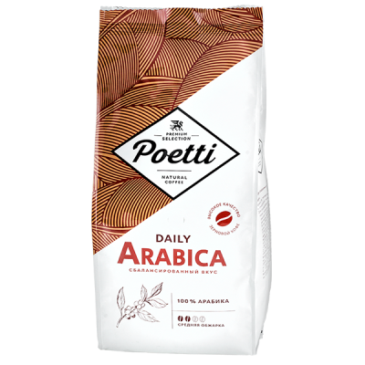 кофе POETTI DAILY ARABICA 250 г зерно 1/12